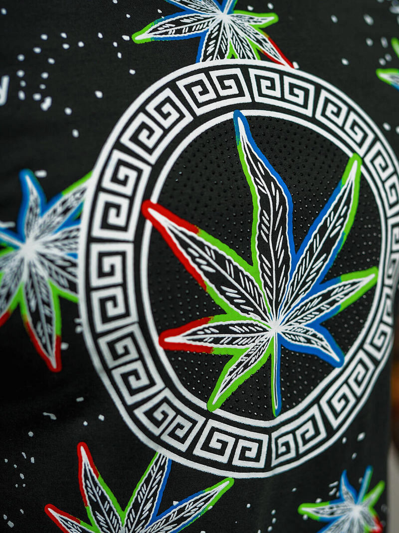 Camiseta de hombre negra OZONEE O/T136/3