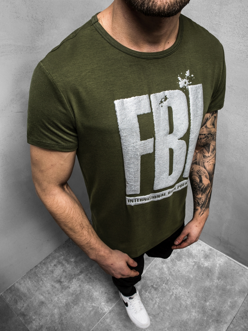 Camiseta de hombre verde OZONEE JS/SS100730Z