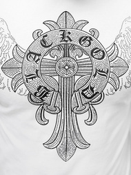 Camiseta de hombre blanco OZONEE NB/MT3037Z