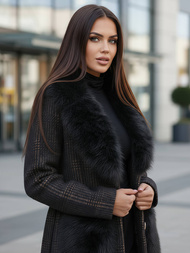 Abrigo de mujer negras OZONEE JS/53M5200/1Z