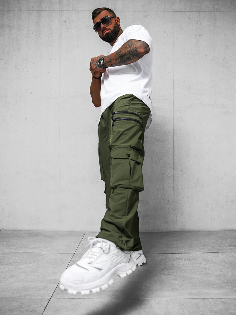 Pantalón de hombre caqui OZONEE O/PS5527