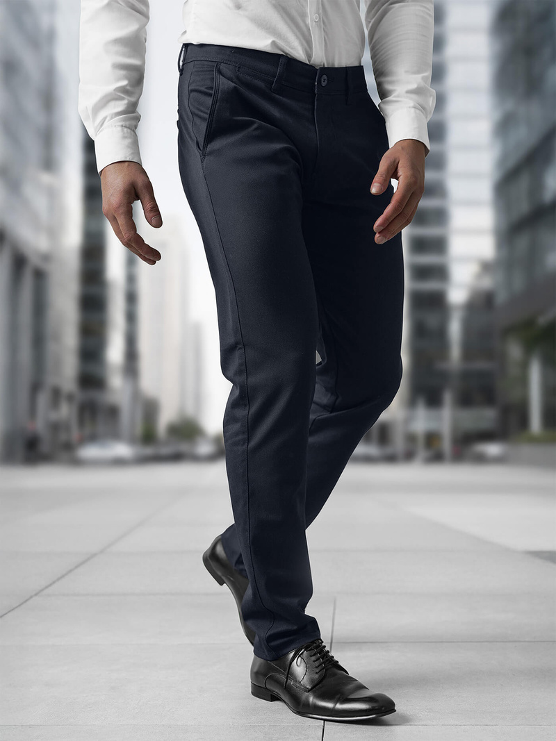 Pantalón chino de hombre azul marino OZONEE V/5100