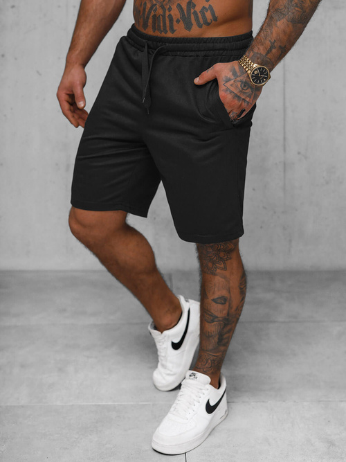 Pantalón corto de hombre negras OZONEE JS/8K1551/3