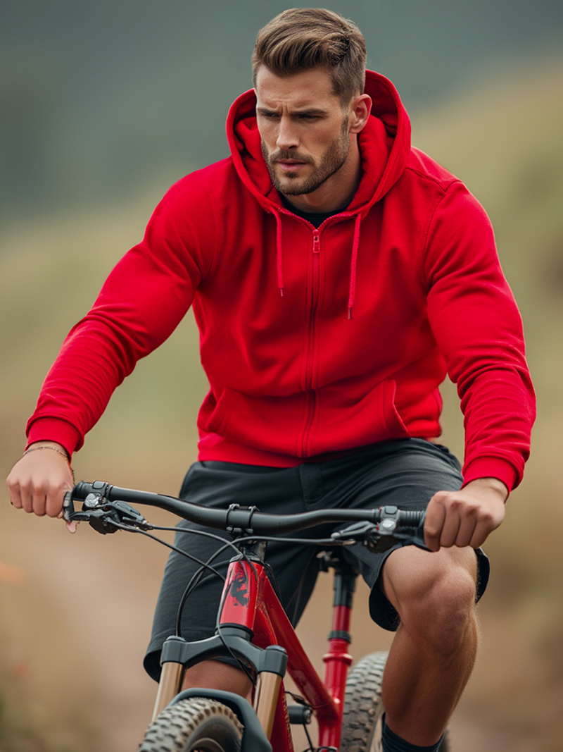 Sudadera de hombre roja OZONEE JS/2008