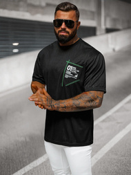 Camiseta de hombre negra OZONEE O/3C333