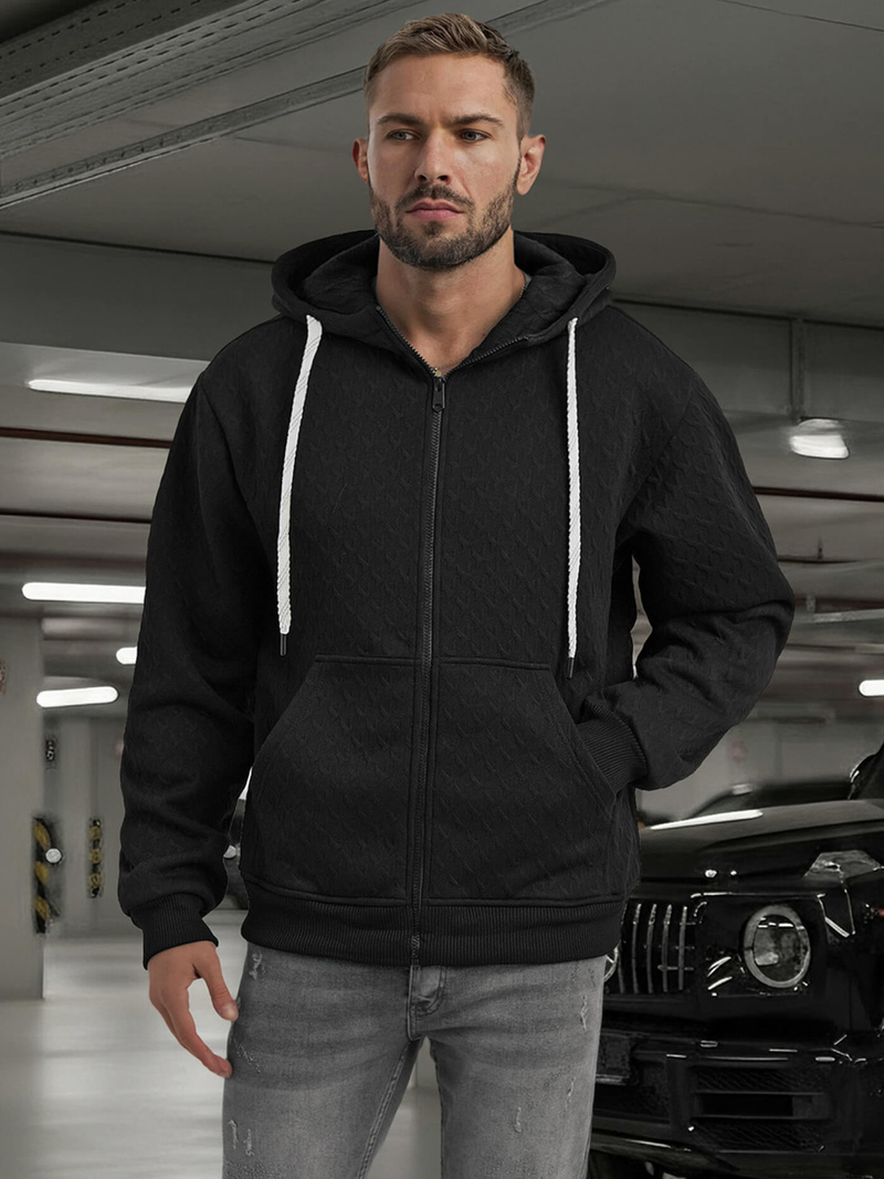 Sudadera de hombre negra OZONEE O/G3066