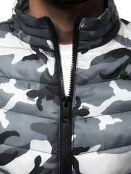 Chaqueta de hombre gris-camuflaje OZONEE JS/SM80Z
