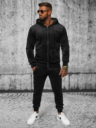 Chándal velour de hombre negro OZONEE JS/8C1169/3