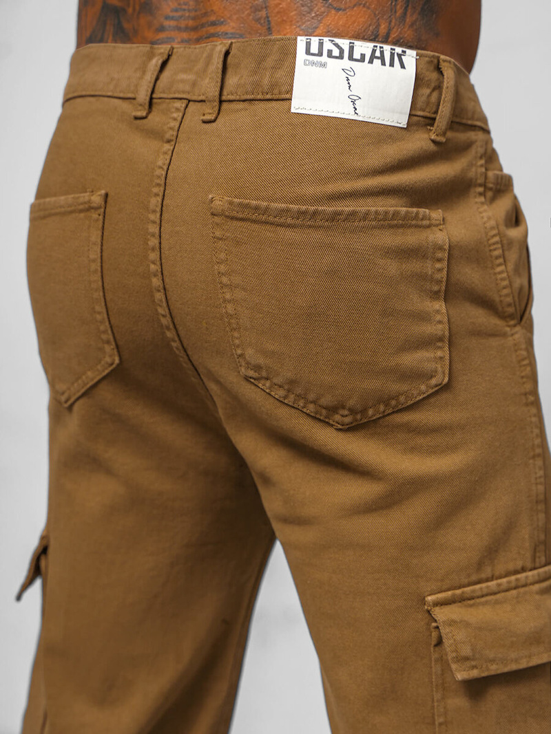 Pantalón de hombre marrón OZONEE DO/4001