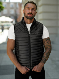 Chaleco de hombre negra OZONEE JS/16M9333/392B