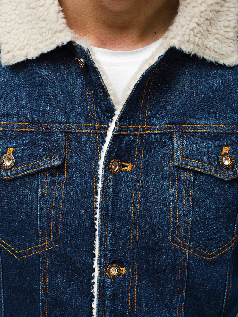 Chaqueta vaquera de hombre azul OZONEE JB/JP1109