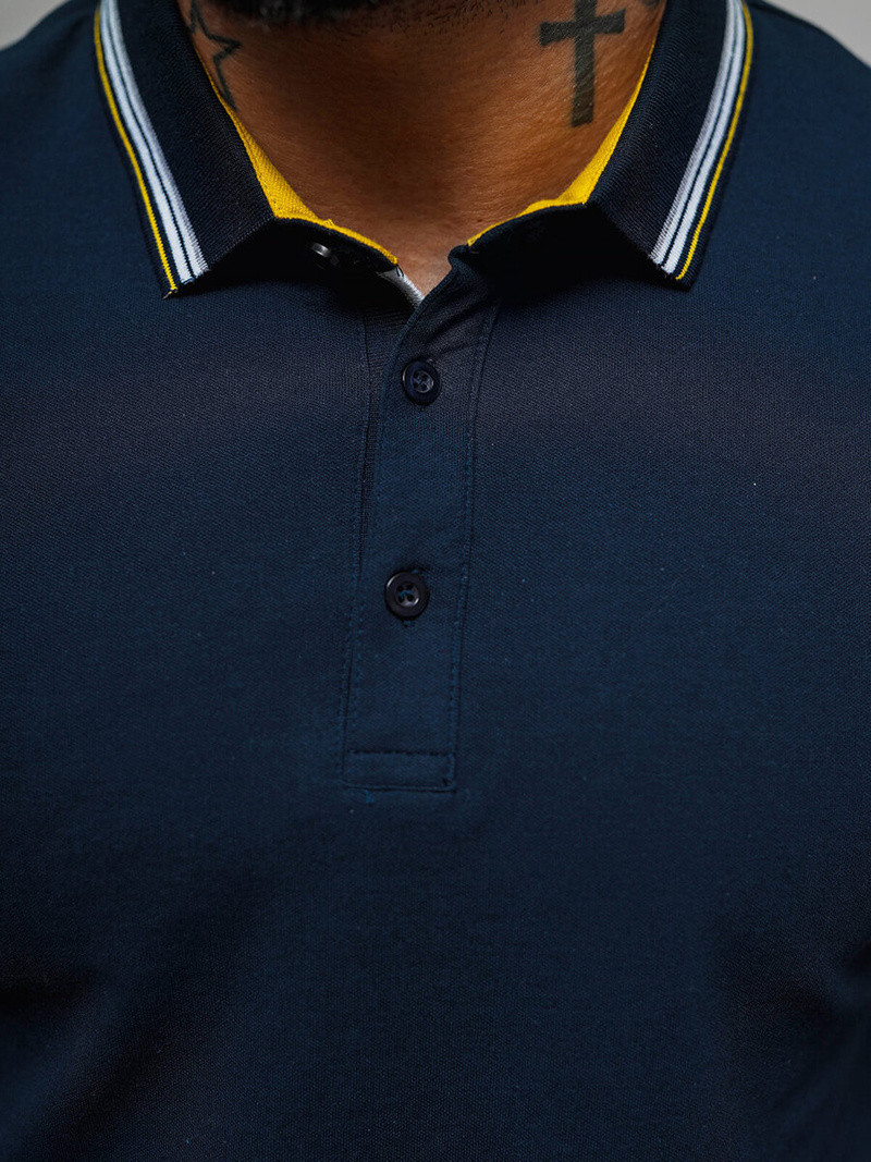 Polo de hombre azul marino OZONEE O/DA729