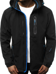 Chaqueta de hombre negro-azul OZONEE GE/12263