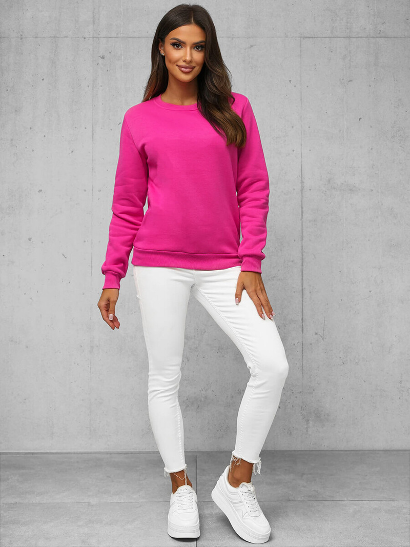 Sudadera de mujer rosa oscuro OZONEE JS/W01Z