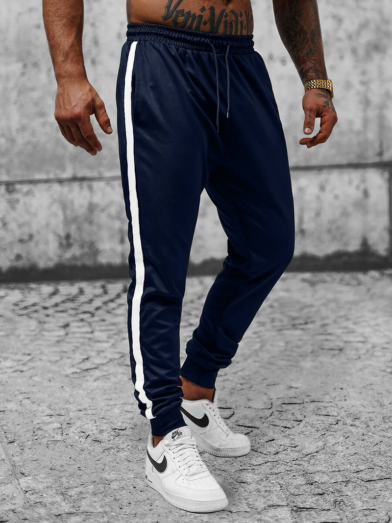 Pantalón de chándal de hombre azul marino OZONEE JS/8K166