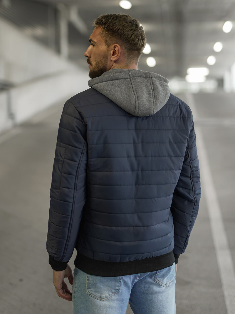 Chaqueta de hombre azul marino OZONEE JS/8M985/215Z