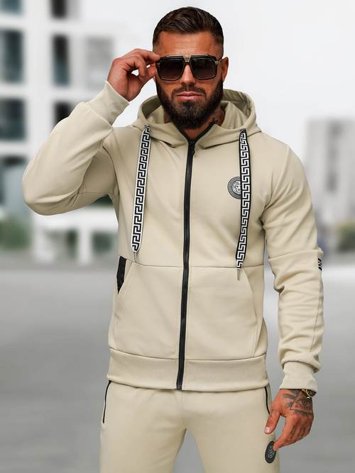 Chándal de hombre beige OZONEE O/LN11887