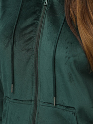 Chándal velour de mujer de verde-oscura OZONEE JS/8C1176/9Z