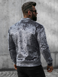 Sudadera velour de hombre gris OZONEE O/D8120