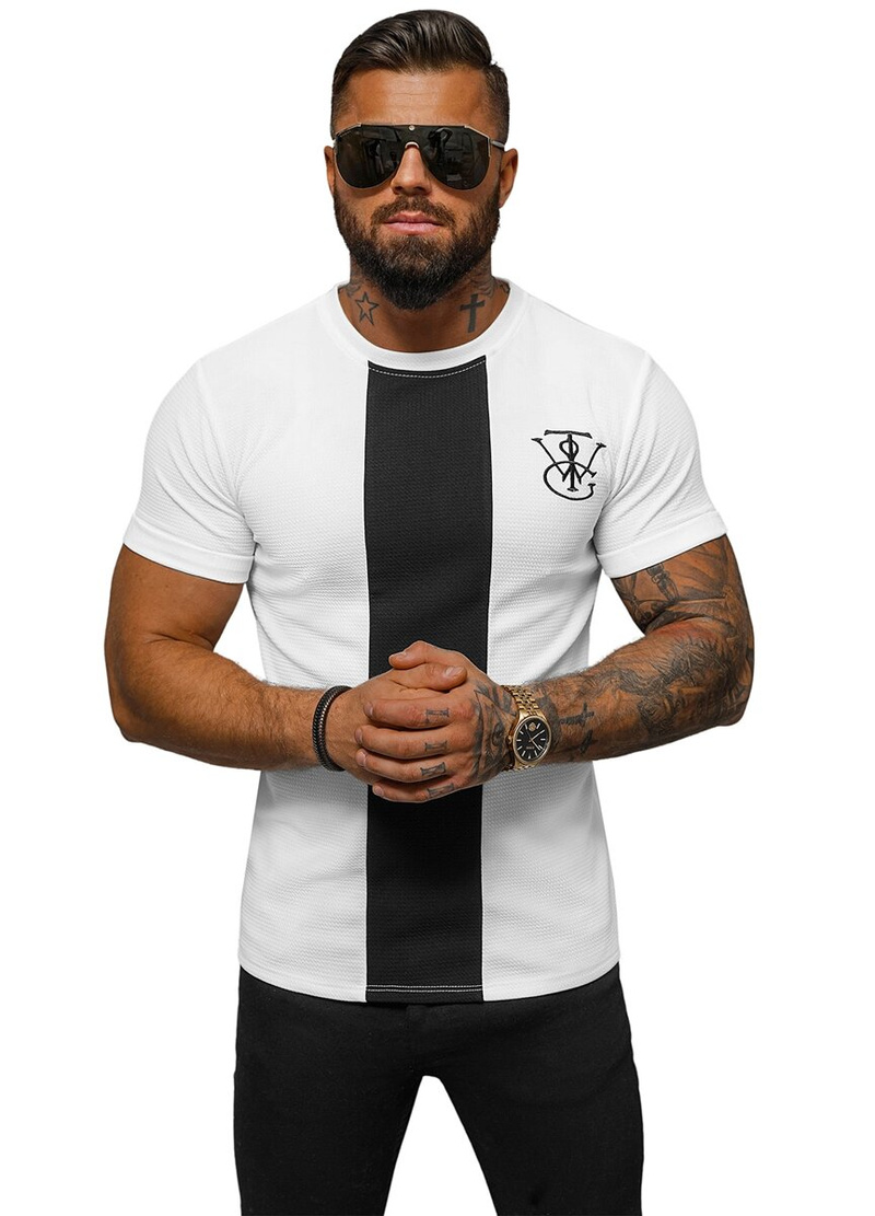 Camiseta de hombre blanco OZONEE O/L1184