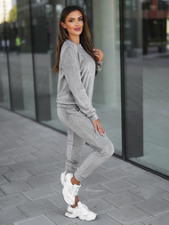 Chándal velour de mujer de gris ZONEE O/8C1173/2