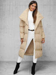 Chaqueta de mujer beige OZONEE JS/M737/62Z