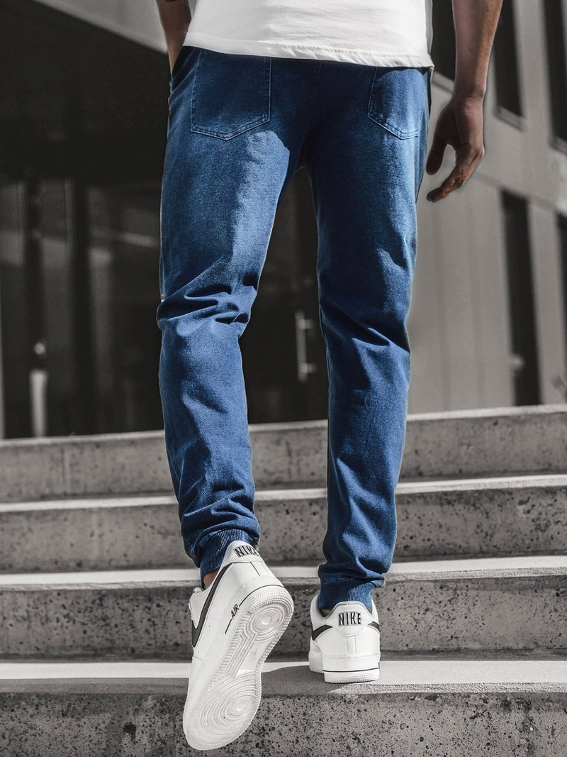 Vaqueros jogger de hombre azul OZONEE JS/KK1103