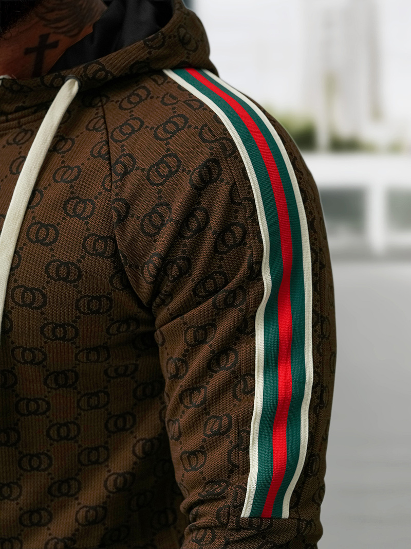 Chándal de hombre beige oscuro OZONEE O/FF5111AB