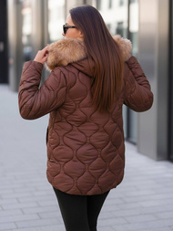 Chaqueta de mujer chocolate OZONEE JS/5M3226/158Z