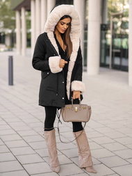 Chaqueta de mujer en negra OZONEE JS/M763/392Z