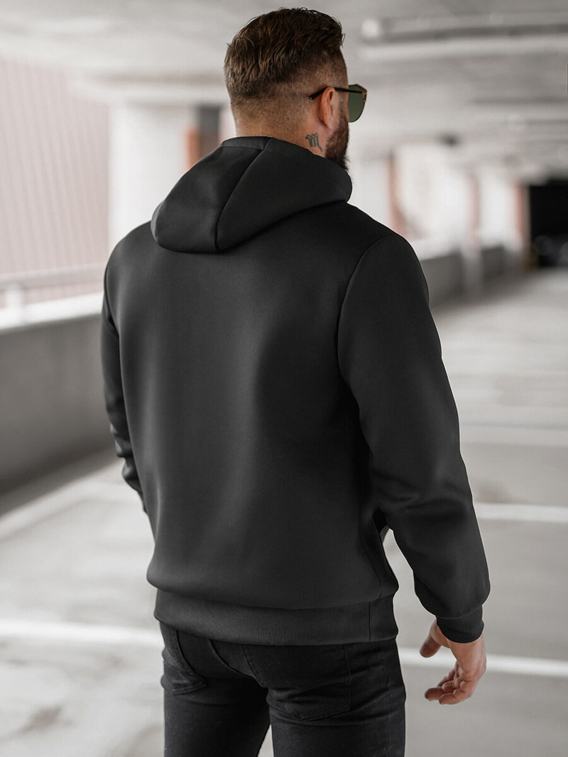 Sudadera de hombre negra OZONEE JS/27B6502/3Z