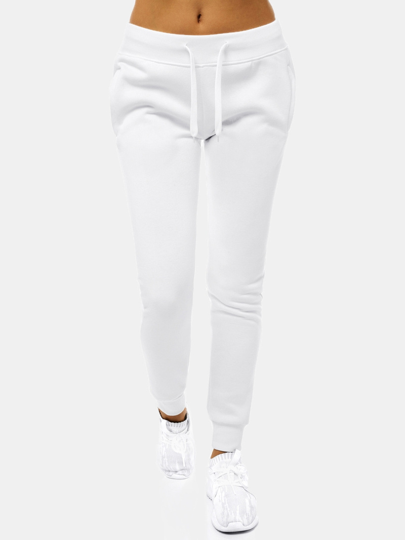 Pantalón de chándal para mujer blancos OZONEE JS/CK01