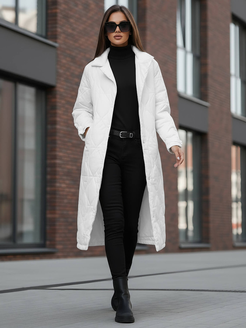 Chaqueta de mujer blanca OZONEE JS/5M3177/281Z