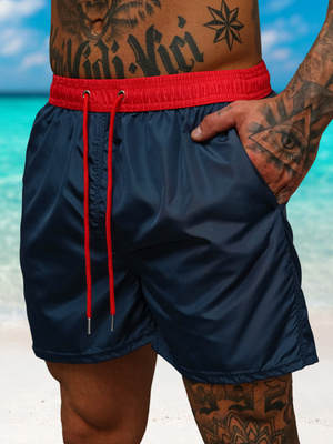 Bañador de hombre azul marino/rojo OZONEE JS/17K560/25A