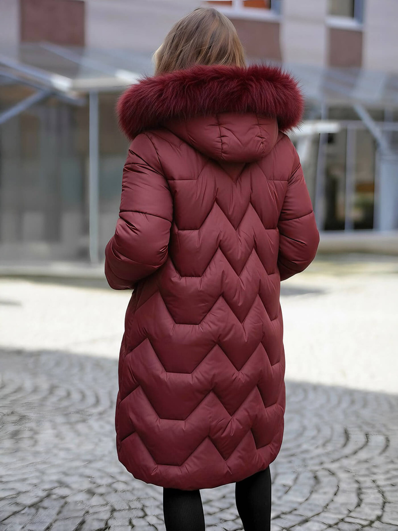 Chaqueta de mujer burdeos OZONEE JS/5M3229/1