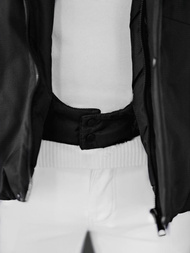 Chaqueta de hombre negro-gris OZONEE JS/91M9903/92