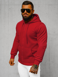 Sudadera de hombre rojo oscuro OZONEE JS/2008Z