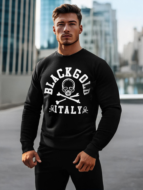 Sudadera de hombre negra OZONEE NB/MF2013Z