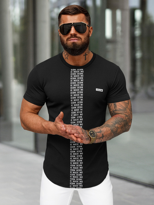 Camiseta de hombre negras OZONEE O/B1211