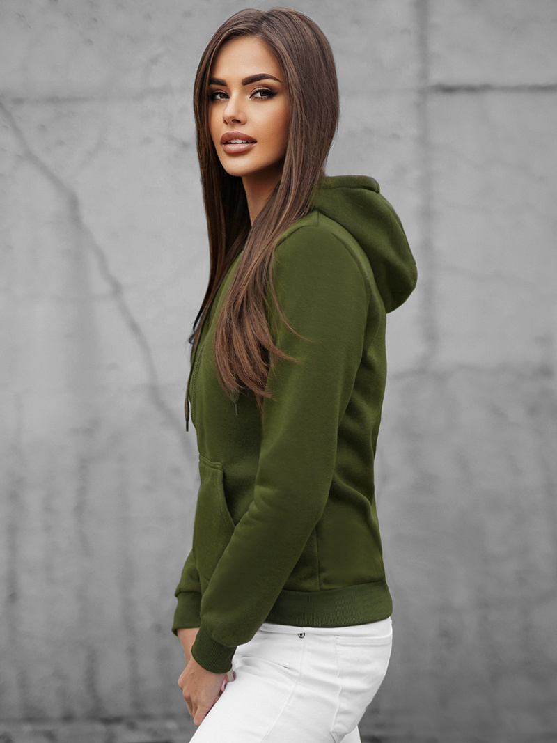 Sudadera de mujer caqui OZONEE JS/W03Z