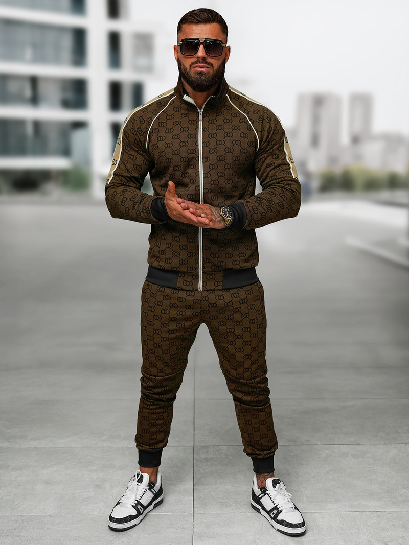 Chándal de hombre beige oscuro OZONEE O/FF5110AB