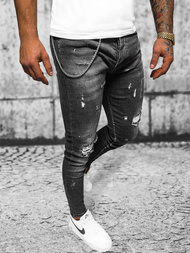 Vaqueros de hombre negras OZONEE O/MB463