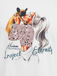 Camiseta de mujer blanco OZONEE JS/95T2575/1