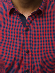 Camisa de hombre roja OZONEE B/K60Z
