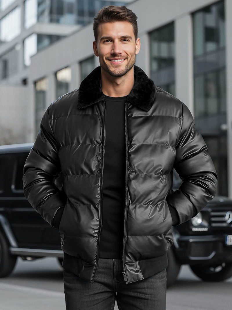 Chaqueta de hombre negra OZONEE O/M795Z