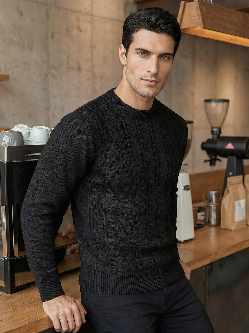 Jersey de hombre negro OZONEE JS/59B3610/3