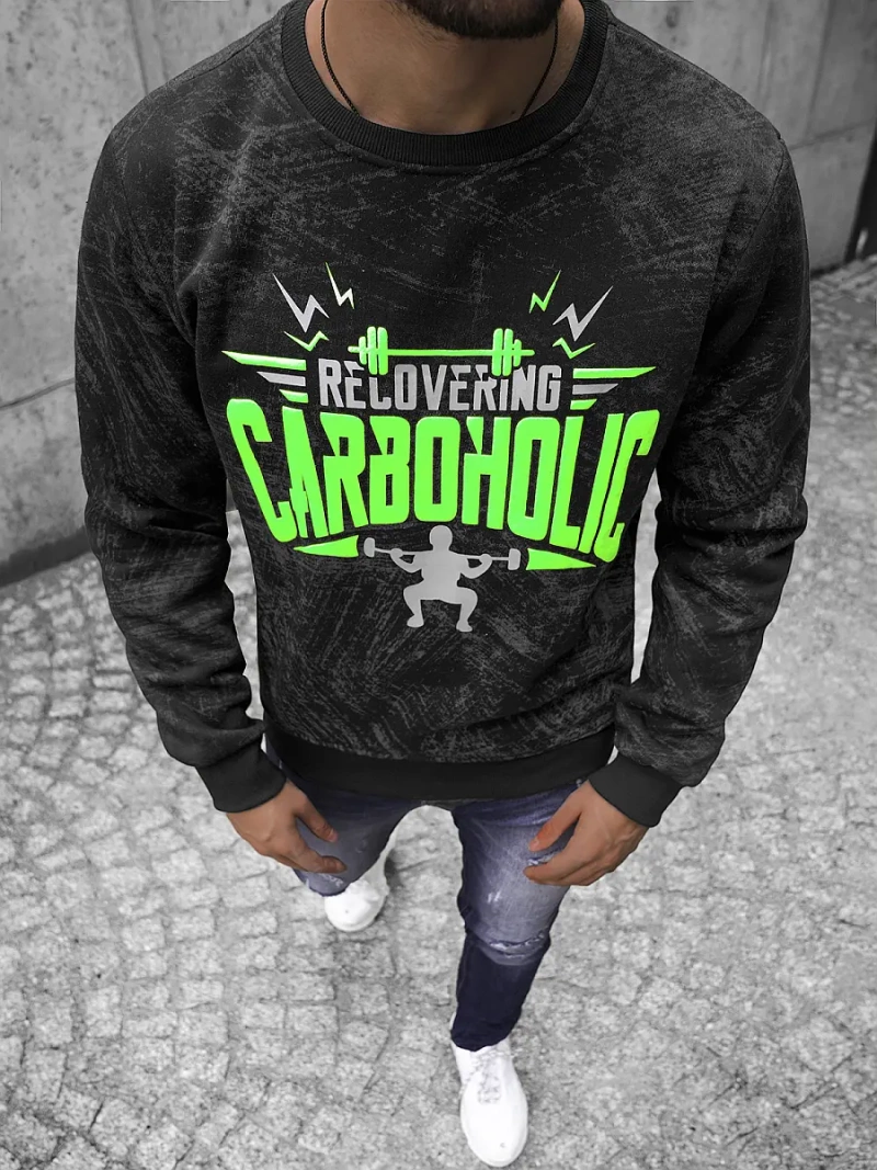 Sudadera de hombre negra OZONEE JS/Y10089