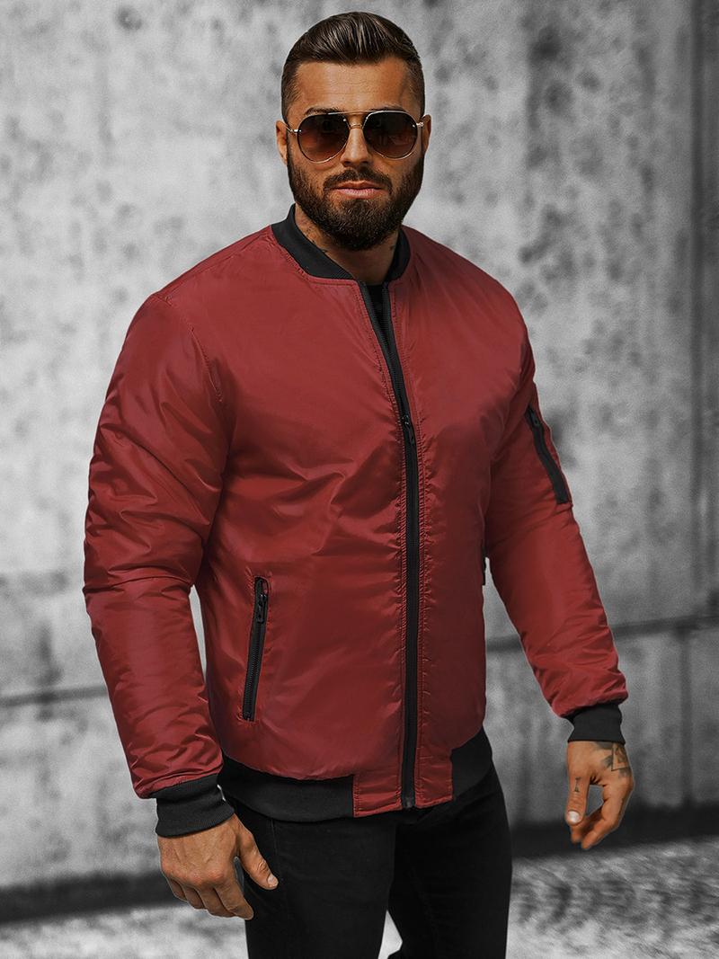 Chaqueta de hombre burdeos OZONEE JS/AK95Z