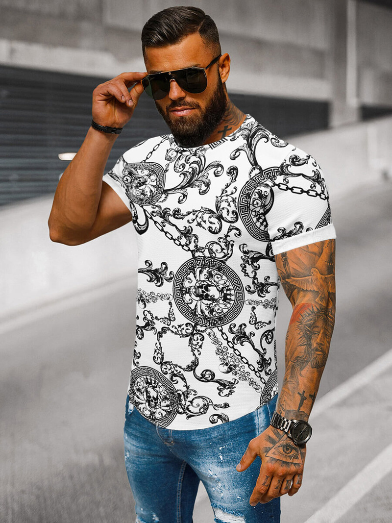 Camiseta de hombre blanco OZONEE O/P1062
