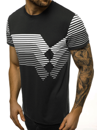 Camiseta de hombre negra OZONEE JS/KS2058